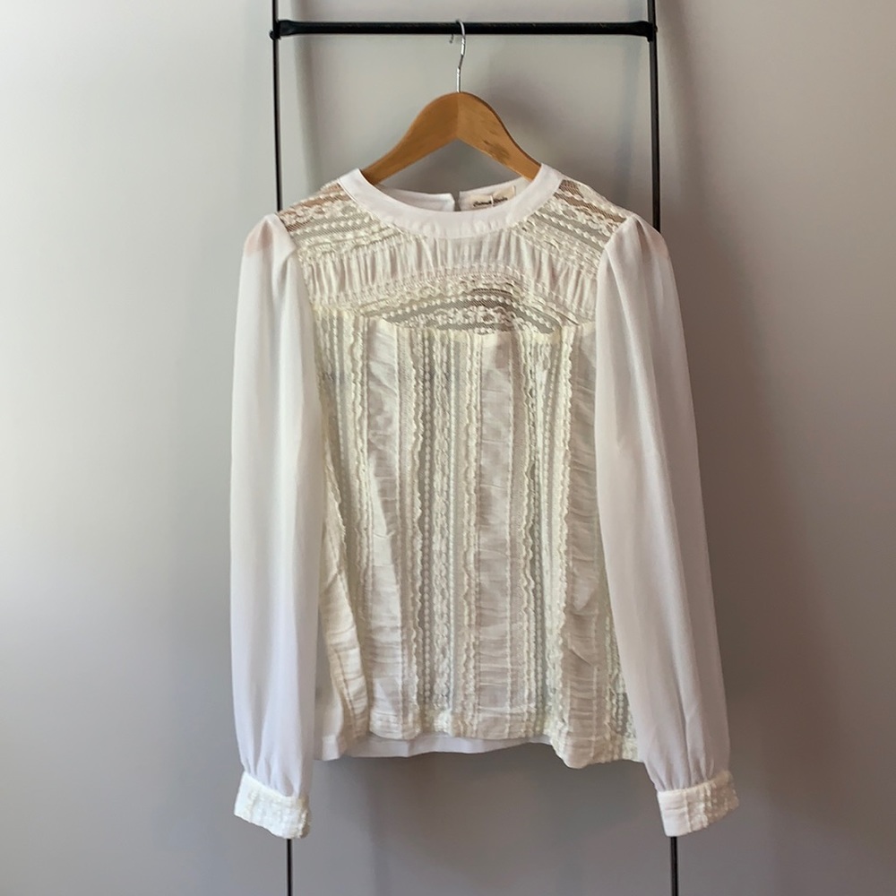 New Cream Lace Top